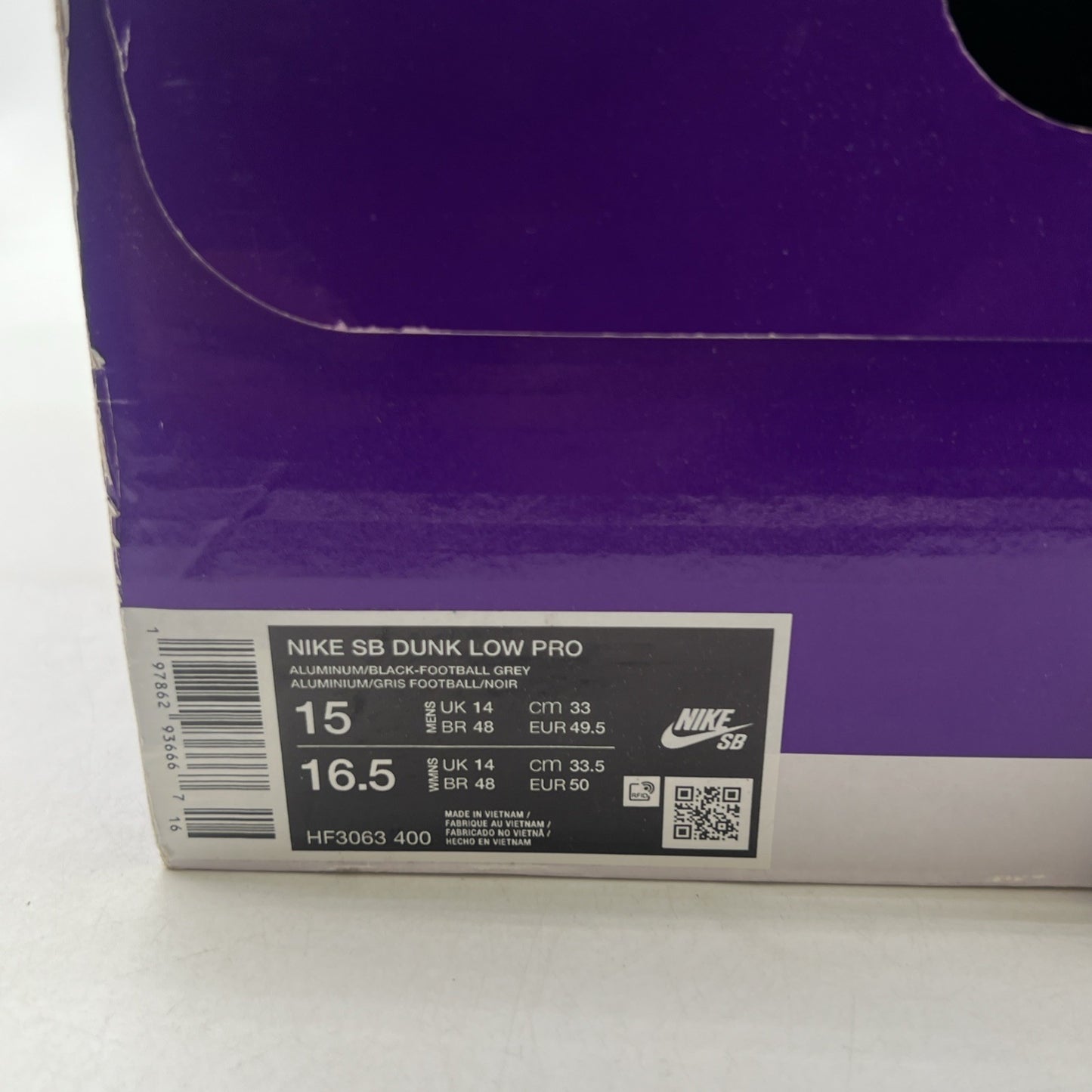 Size 15 - Nike Dunk SB Low Aluminum (HF3063-400)