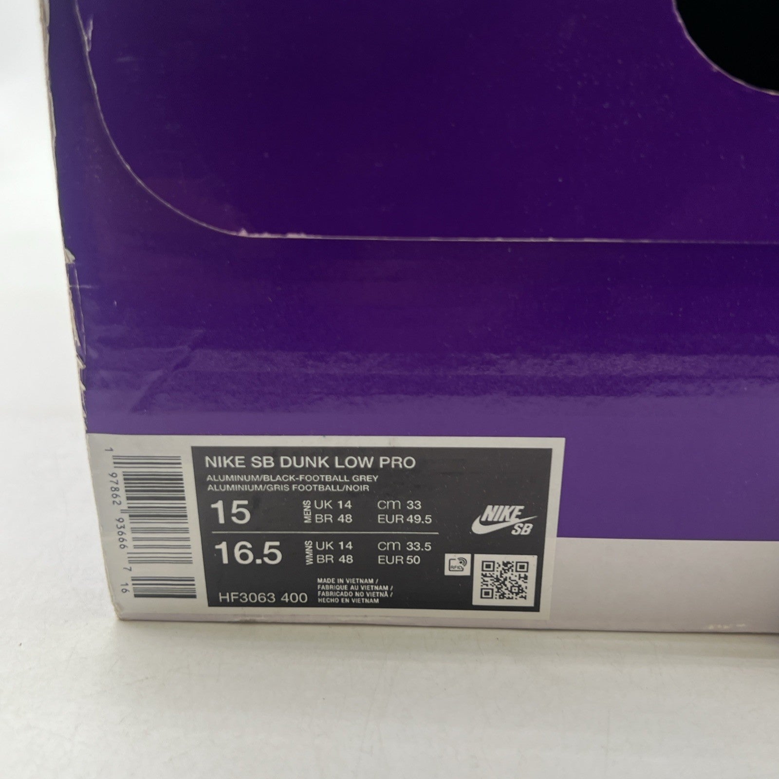 Size 15 - Nike Dunk SB Low Aluminum (HF3063-400)