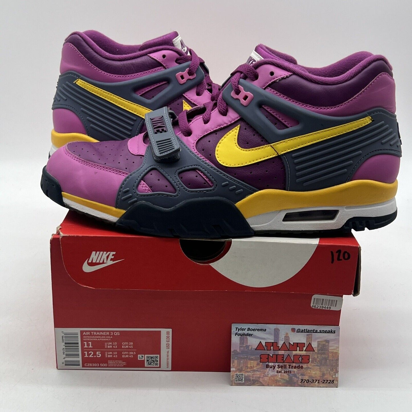 Size 11 - Nike Air Trainer 3 Retro 2020 Viotech Yellow Purple (CZ6393-500)
