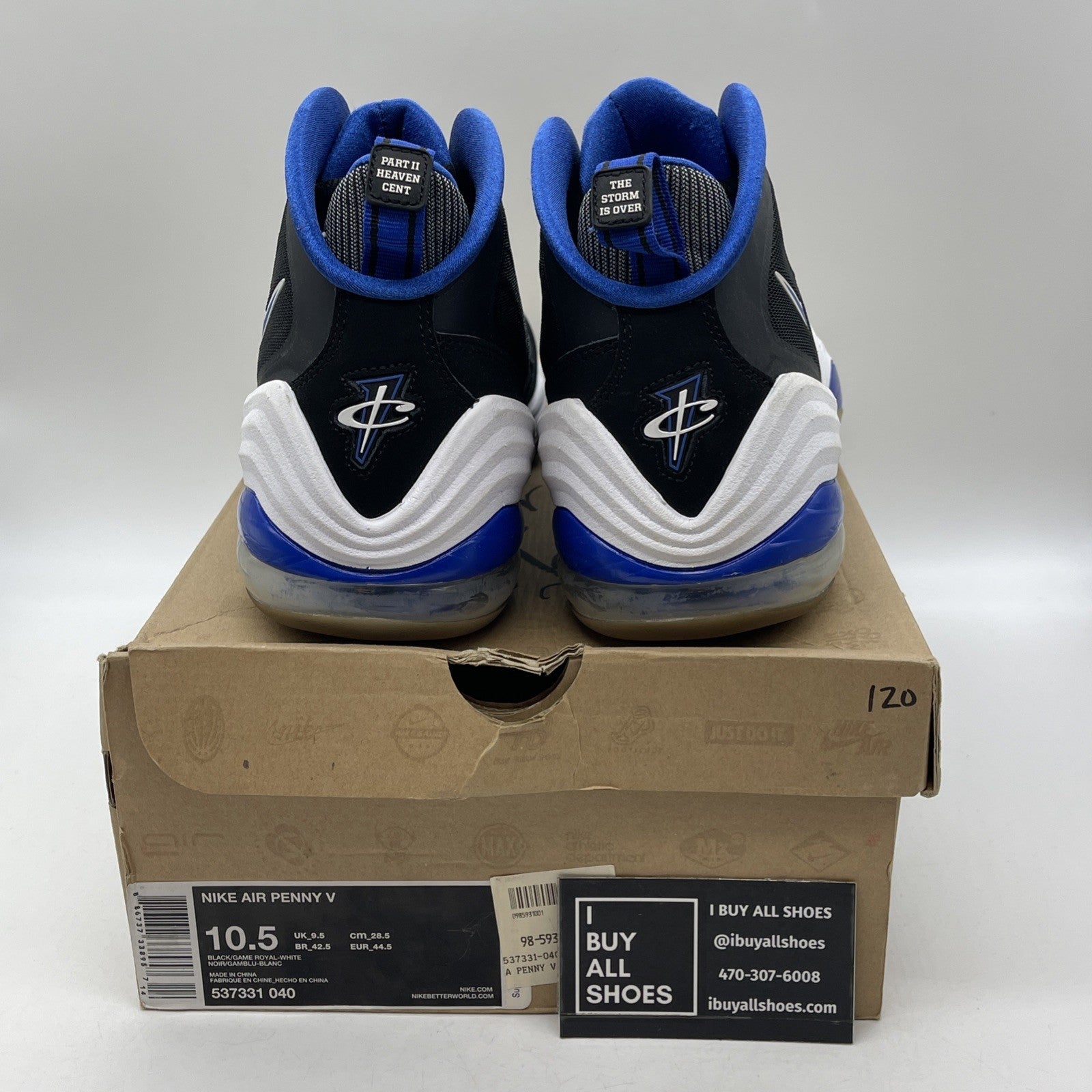 Size 10.5 - Nike Air Penny 5 Orlando Suede Leather (537331-040)