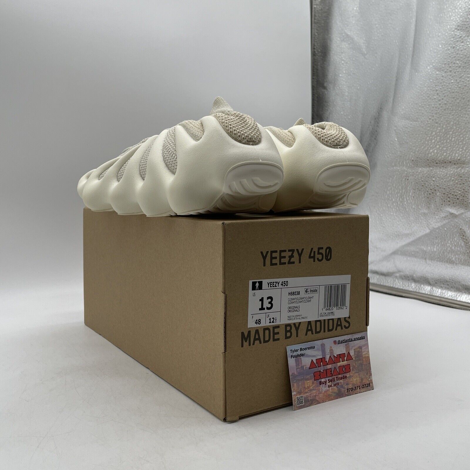 Size 13 - adidas Yeezy 450 Cloud White (H68038)