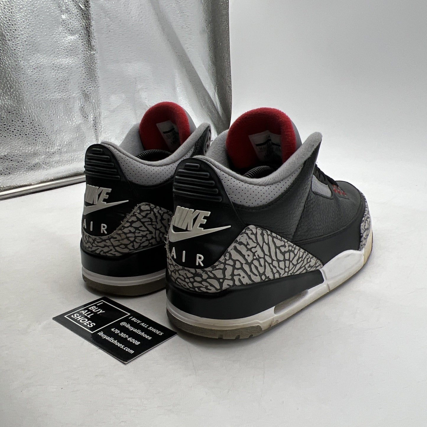 Size 10.5 - Air Jordan 3 Retro OG Mid Black Cement (854262-001)
