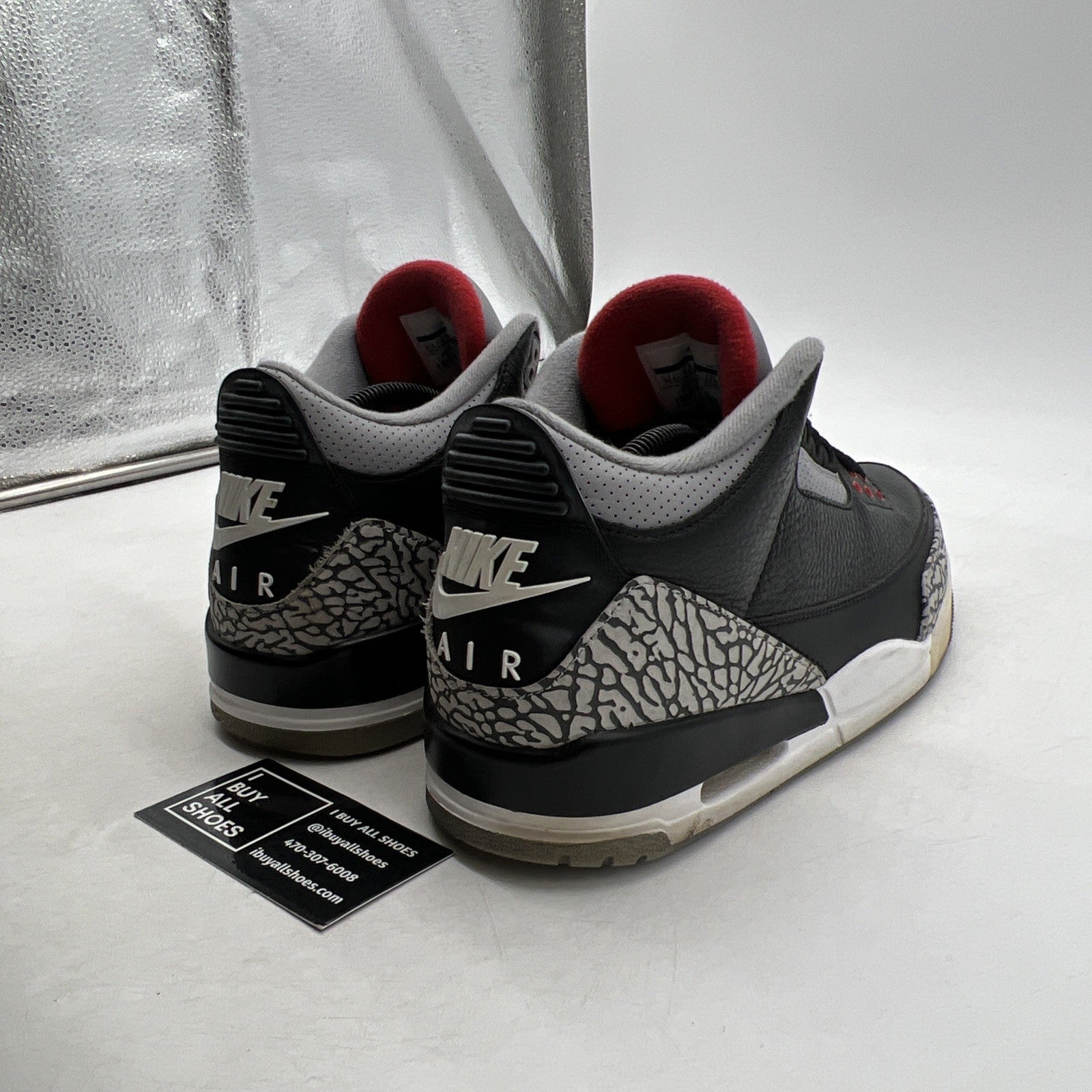 Size 10.5 - Air Jordan 3 Retro OG Mid Black Cement (854262-001)