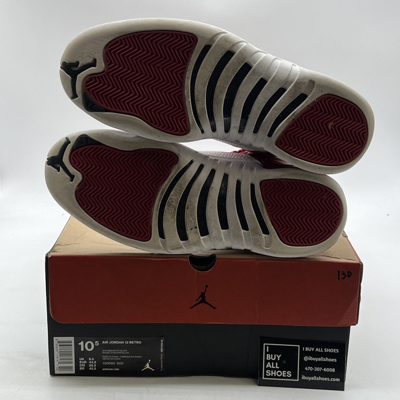 Size 10.5 - Air Jordan 12 Retro Gym Red (130690-600)