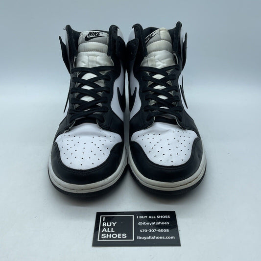 Size 10 - Nike Dunk High Black White Leather (DD1399-105)