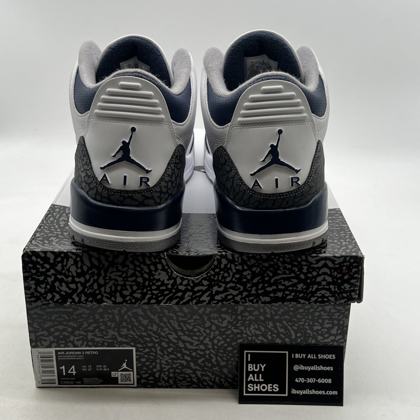 Size 14 - Air Jordan 3 Retro Midnight Navy (CT8532-140)