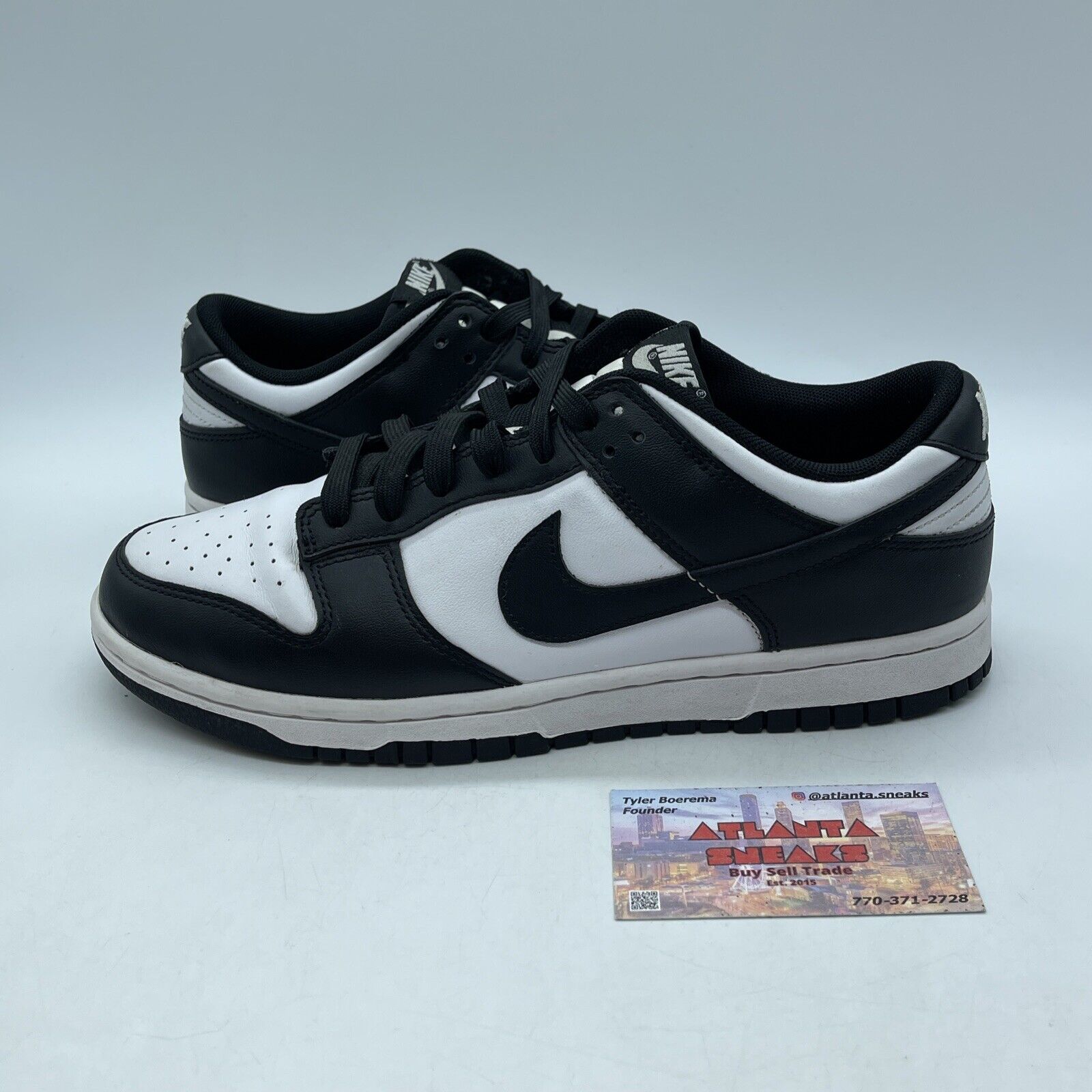 Size 8 - Nike Dunk Low Black White Leather (DD1391-100)