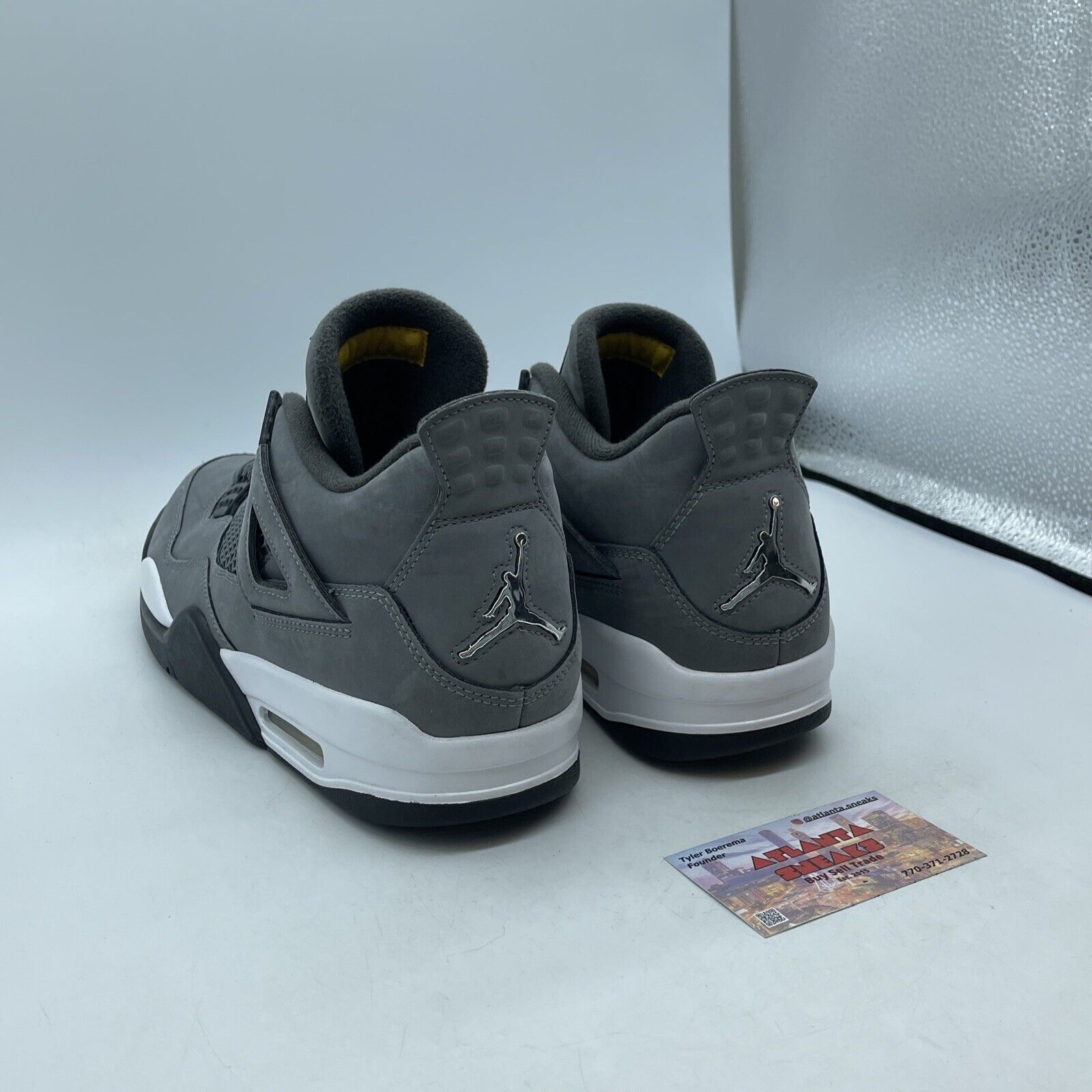 Size 10.5 - Jordan 4 Retro Low Cool Grey Black Silver White Suede (308497-007)