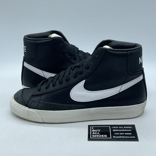Size 8 - Nike Blazer '77 Vintage Mid Black Sail White Leather (BQ6806-002)
