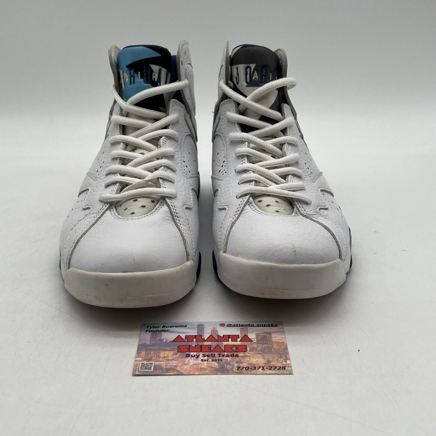 Size 8 - Air Jordan 7 Retro 2015 French Blue White Leather (304775-107)