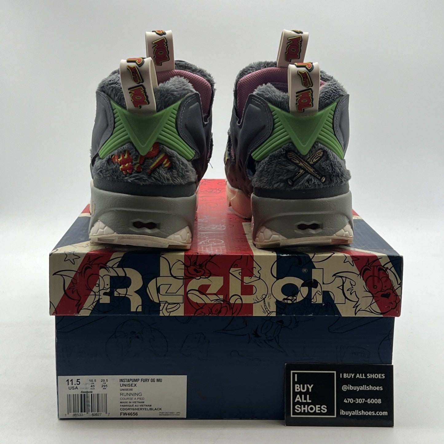 Size 11.5 - Reebok Tom & Jerry x InstaPump Fury Tom (FW4656)