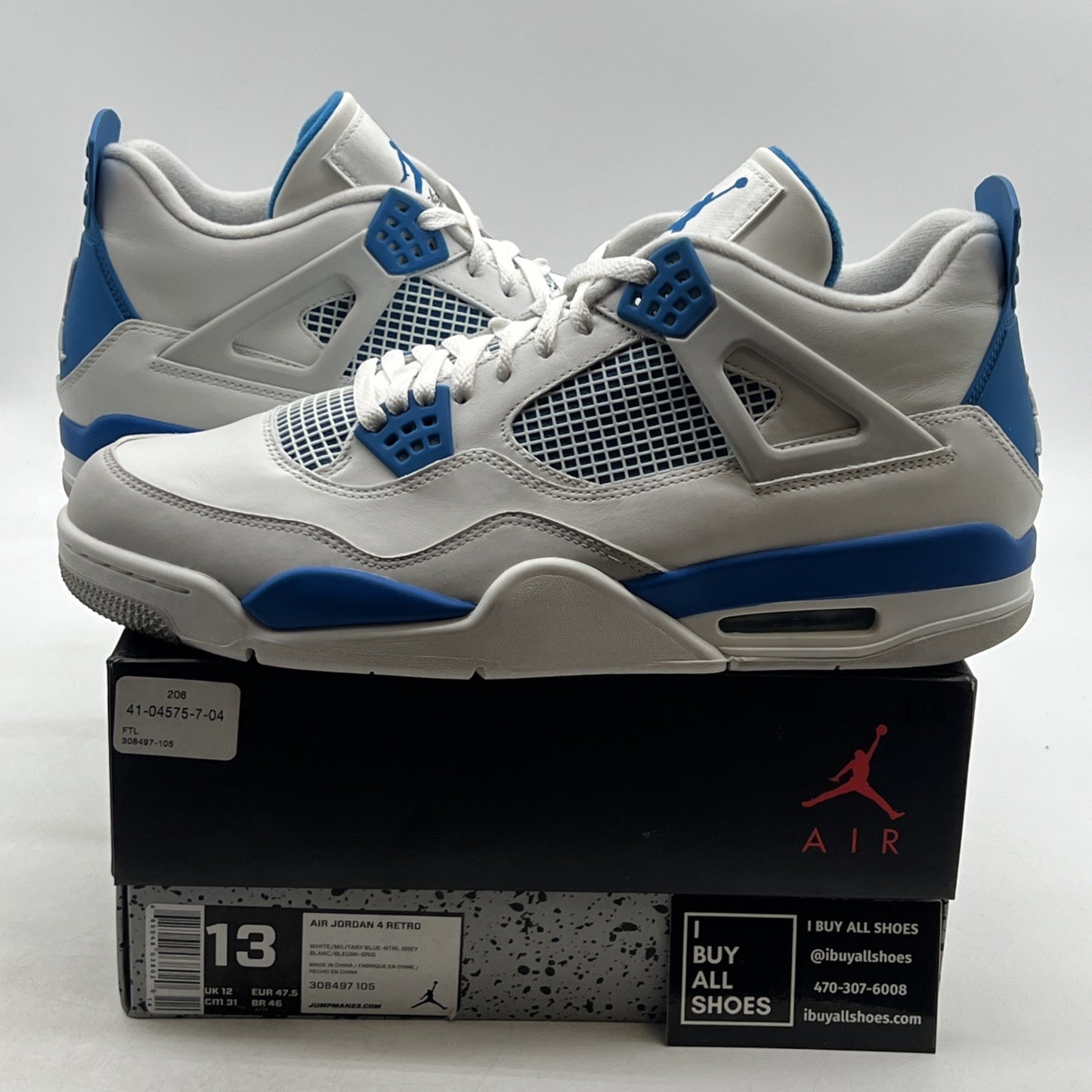 Size 13 - Air Jordan 4 Retro 2024 Military Blue (308497-105)