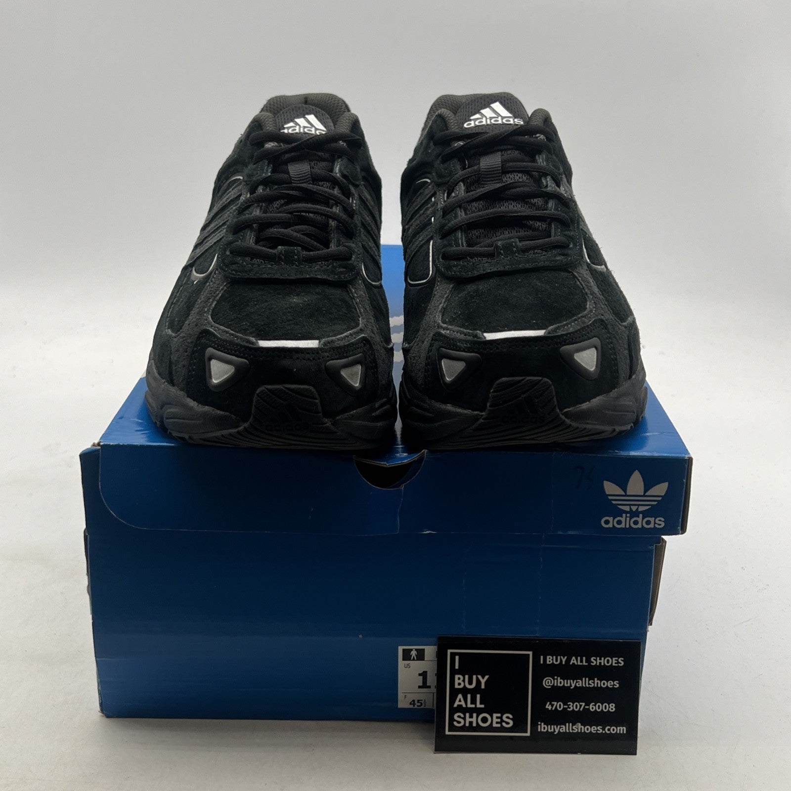 Size 11 - Adidas Black/Carbon Grey Suede Rare Retro Response CL - (ID0355)