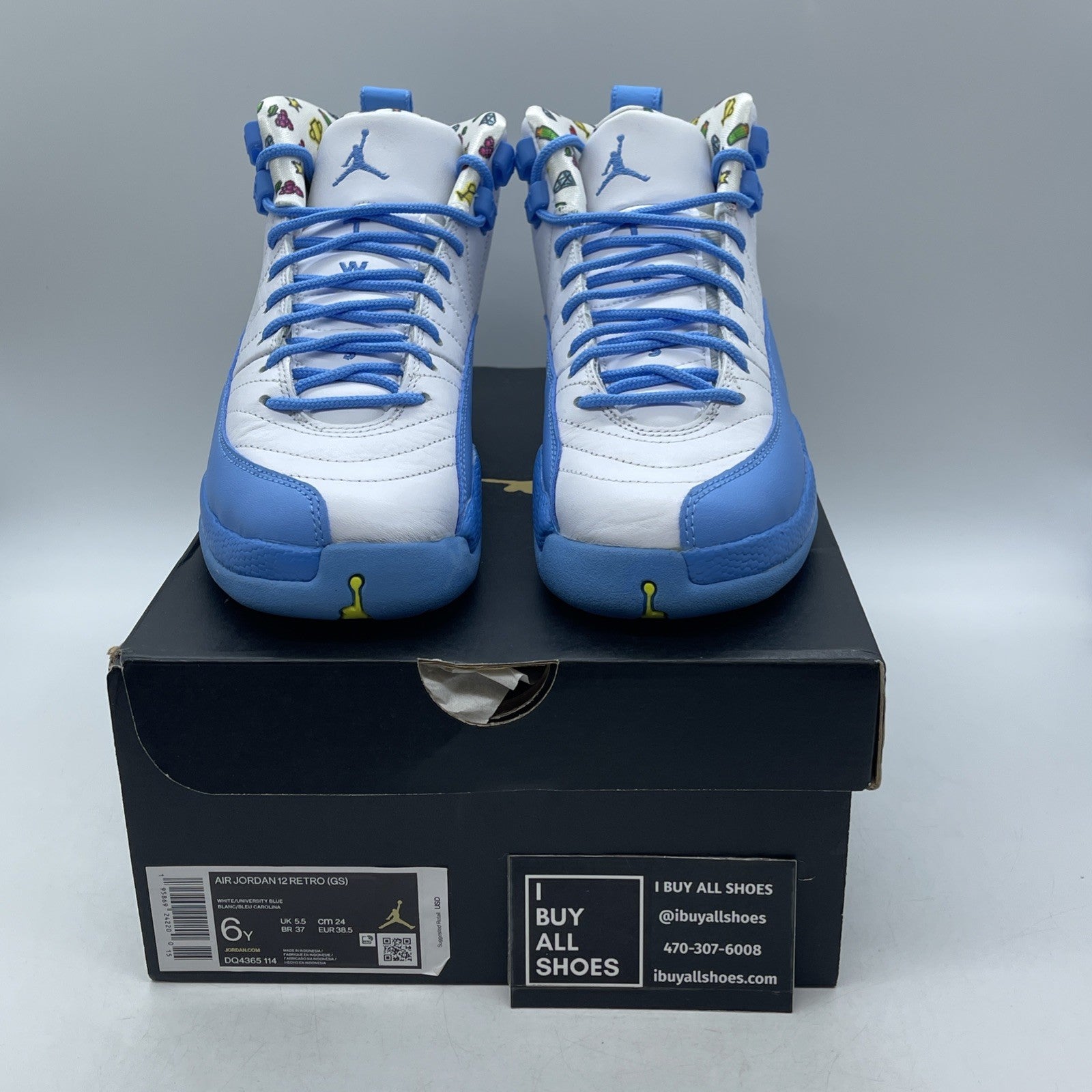 Size 6Y (GS) - Air Jordan 12 Retro Mid Emoji (DQ4365-114)