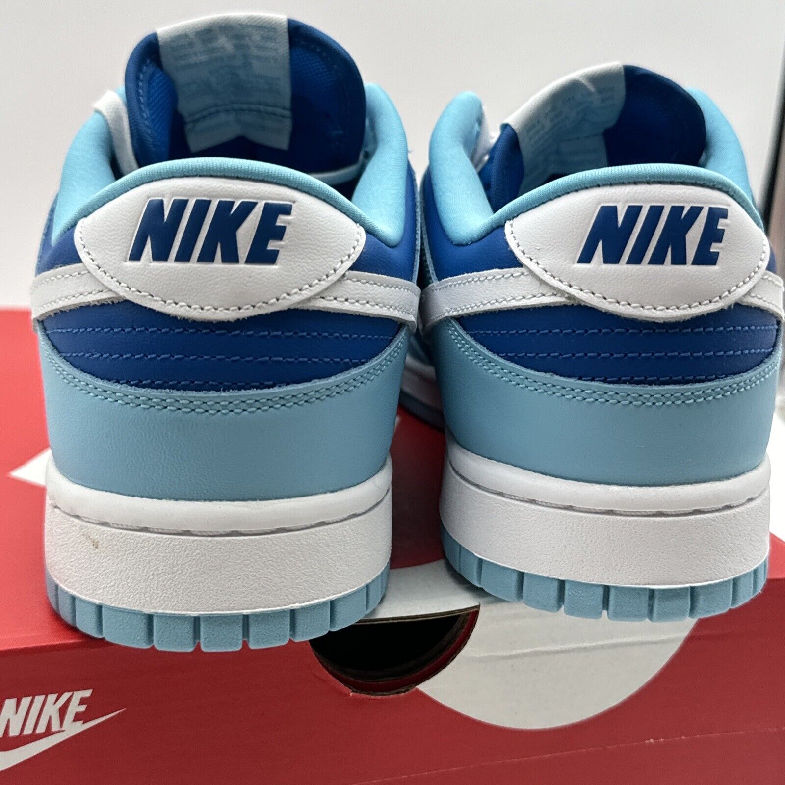 Nike Dunk Low Retro QS - 10.5 - DM0121-400 Flash White Argon Blue Light Dark OG