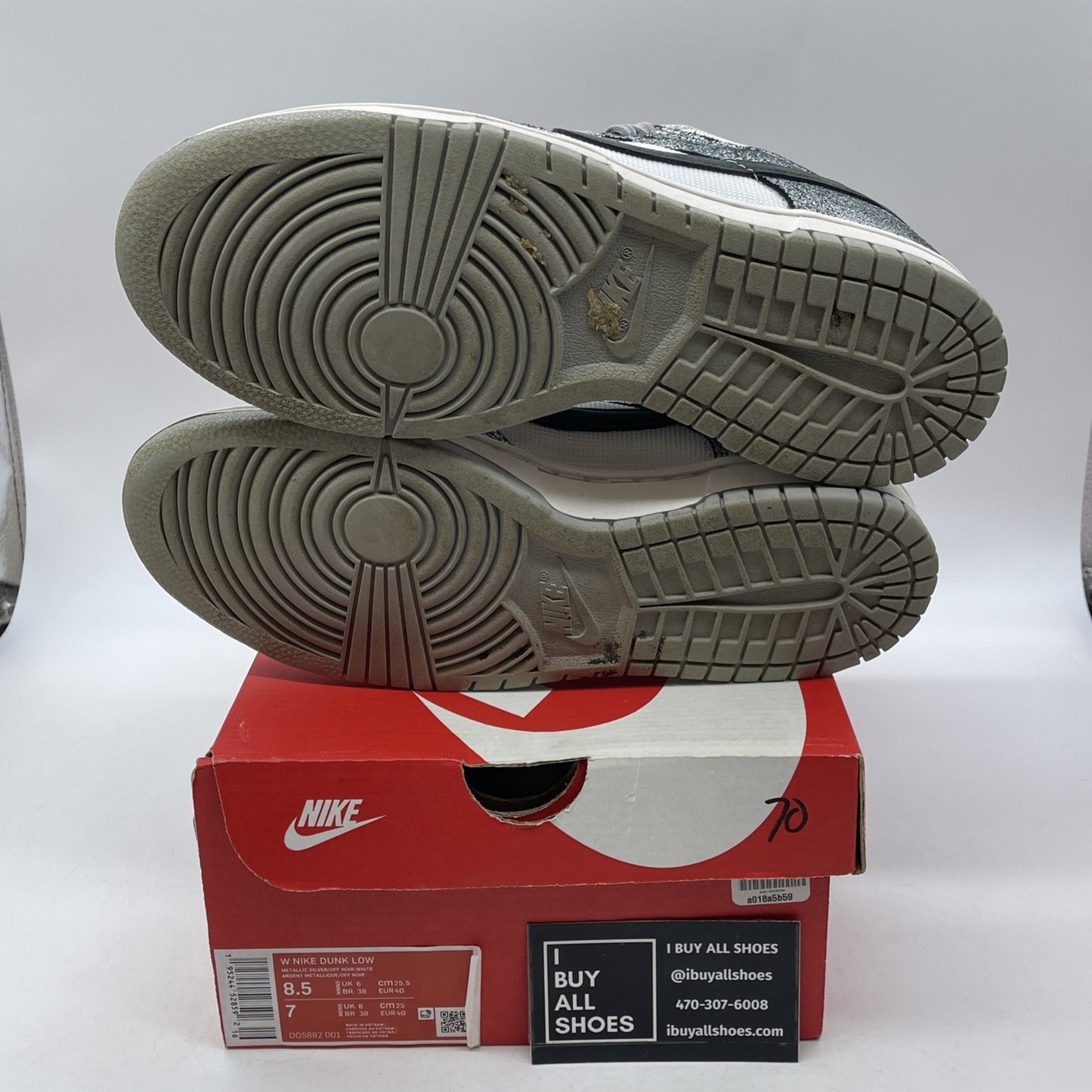 Size 8.5W - Nike Dunk Low Golden Gals Silver White Leather (DO5882-001)