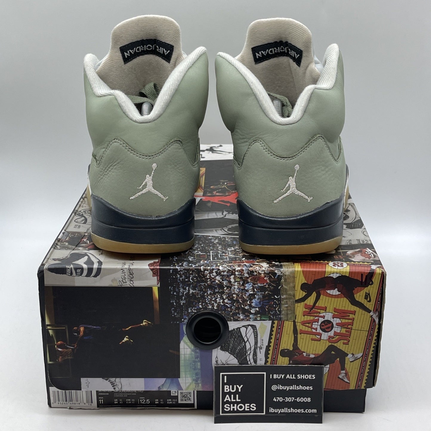 Size 11 - Jordan 5 JADE HORIZON Green Black Suede (DC7501-300)