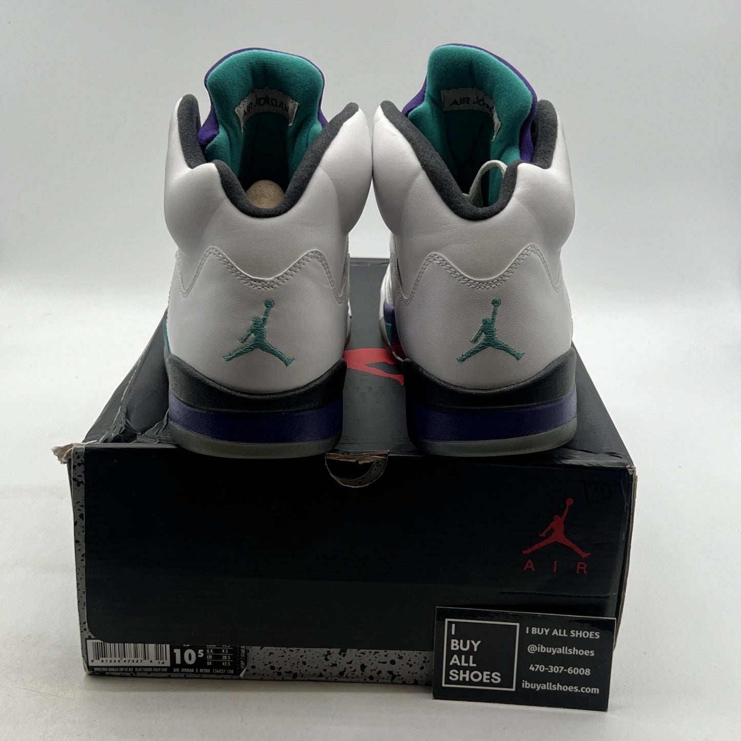 Size 10.5 - Air Jordan 5 Retro Grape 2013 (136027-108)