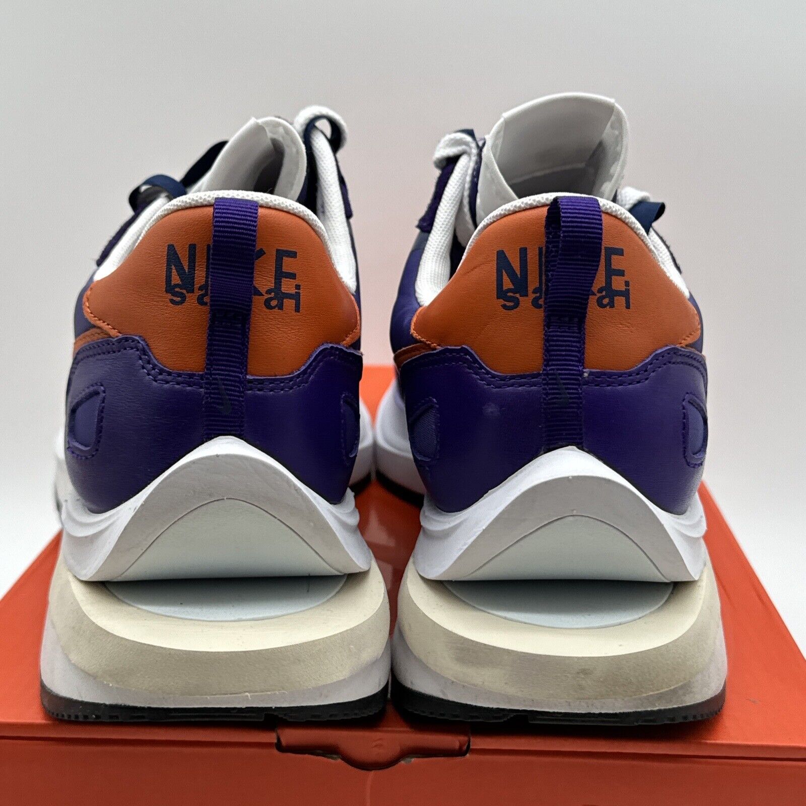 Size 13 - Nike VaporWaffle x Sacai Dark Iris Purple Orange Clemson Cream Soles