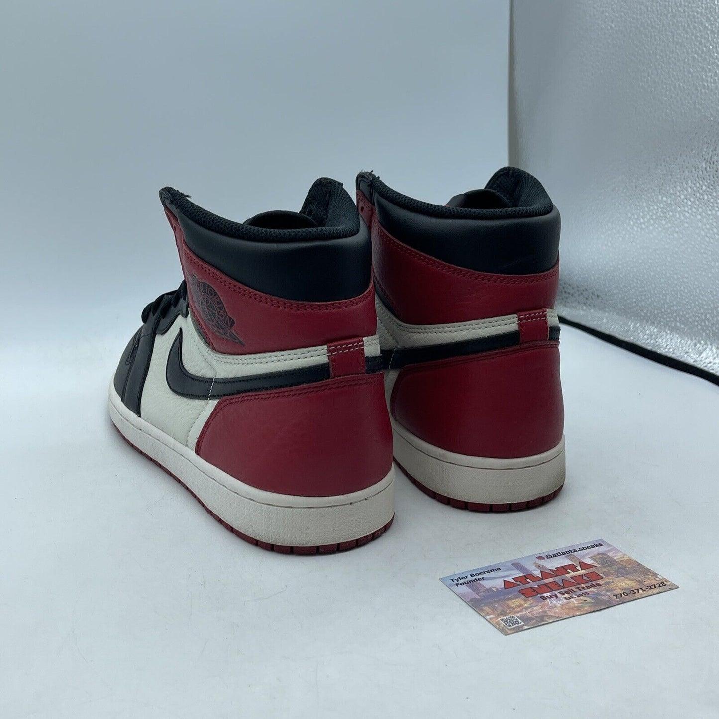 Size 11 - Jordan 1 Retro OG High Bred Toe Black Red White Leather (555088-610)