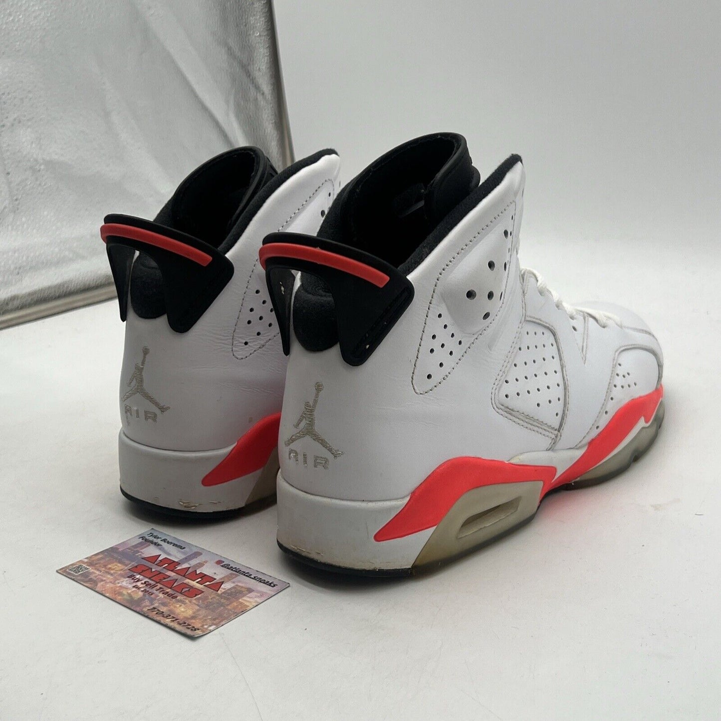 Size 8.5 - Nike Air Jordan 6 Retro Men's White Infrared Black  (384664-123)