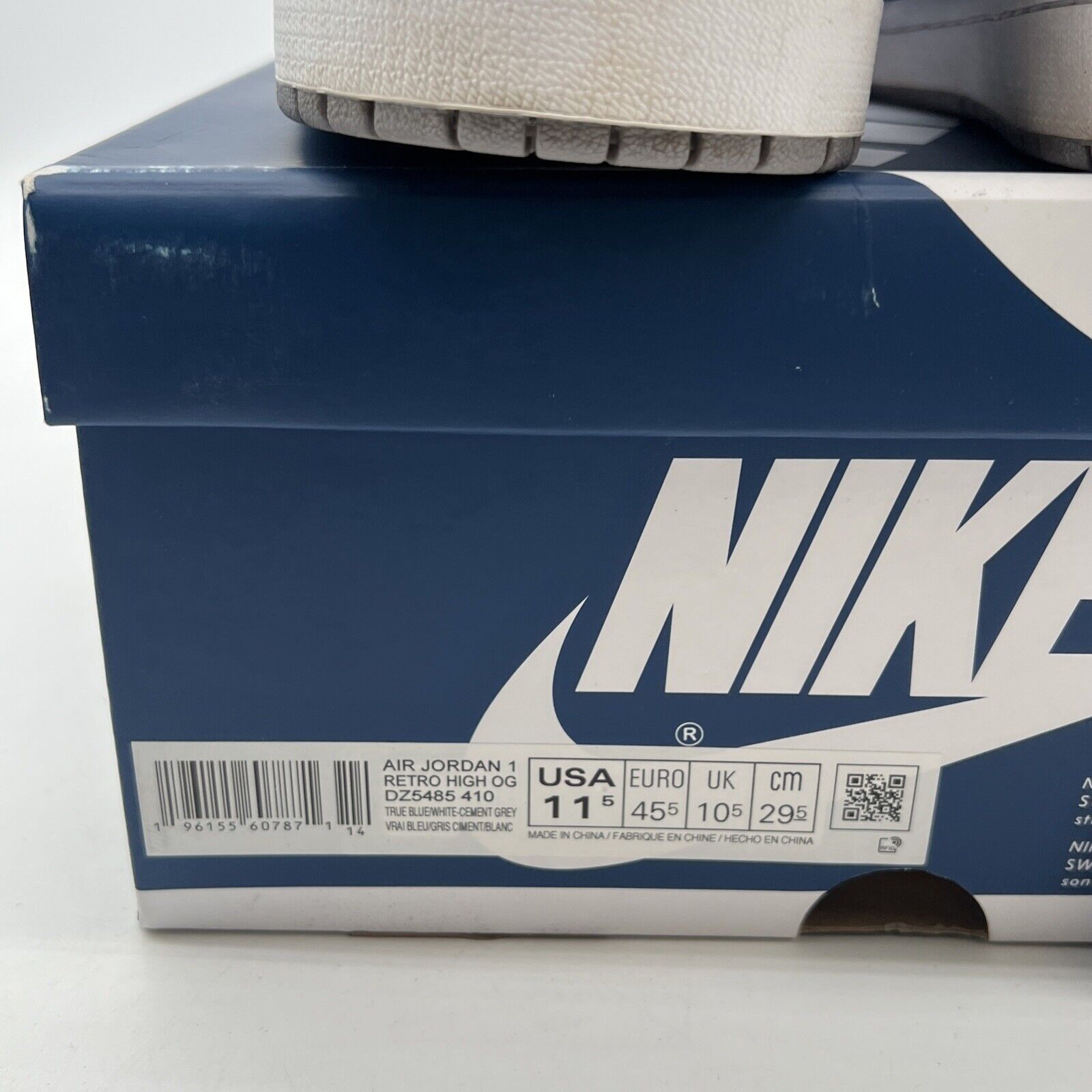 Size 11.5 - Air Jordan 1 Retro OG High True Blue (DZ5485-410)