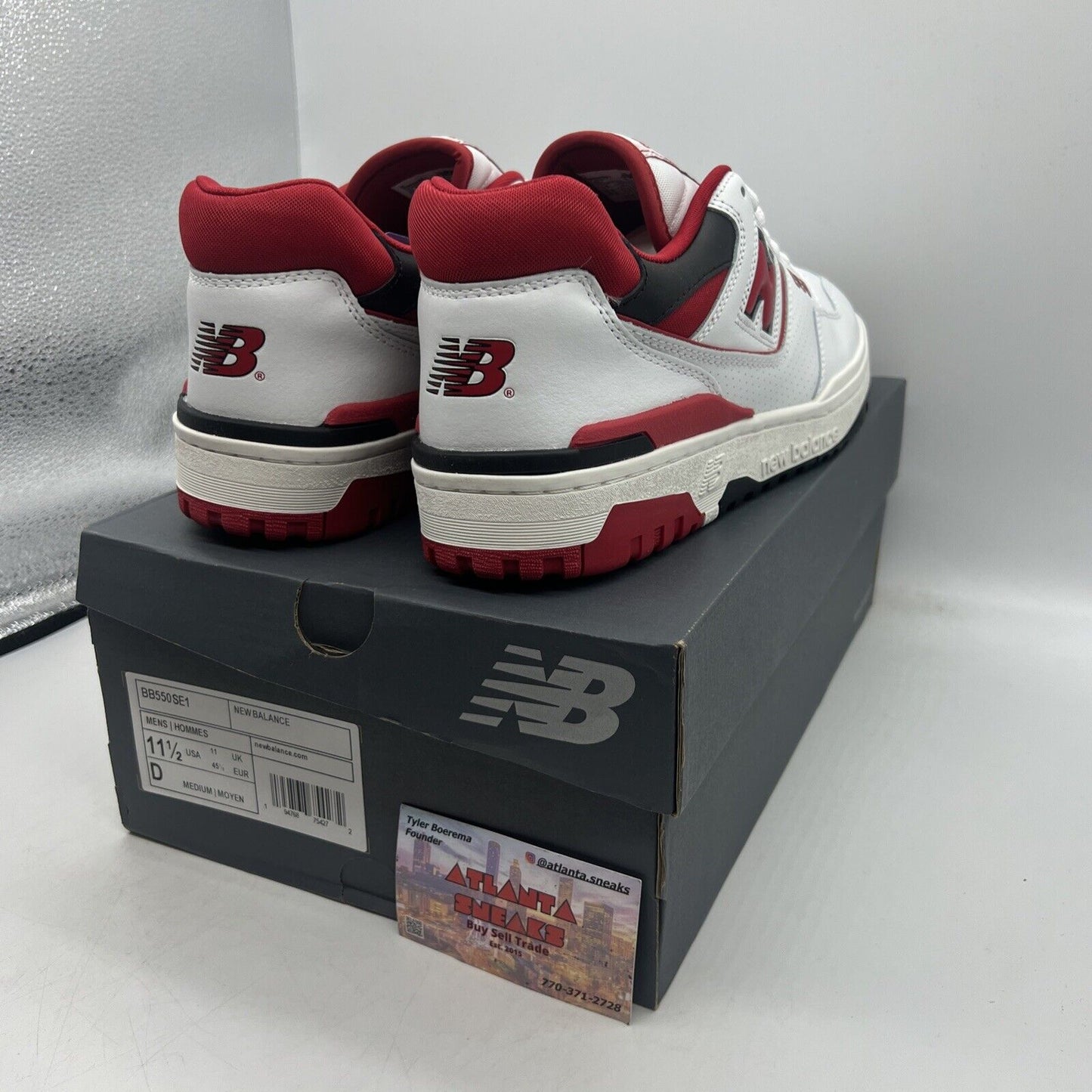 Size 11.5 - New Balance 550 White Team Red 2020 Brand New Og All