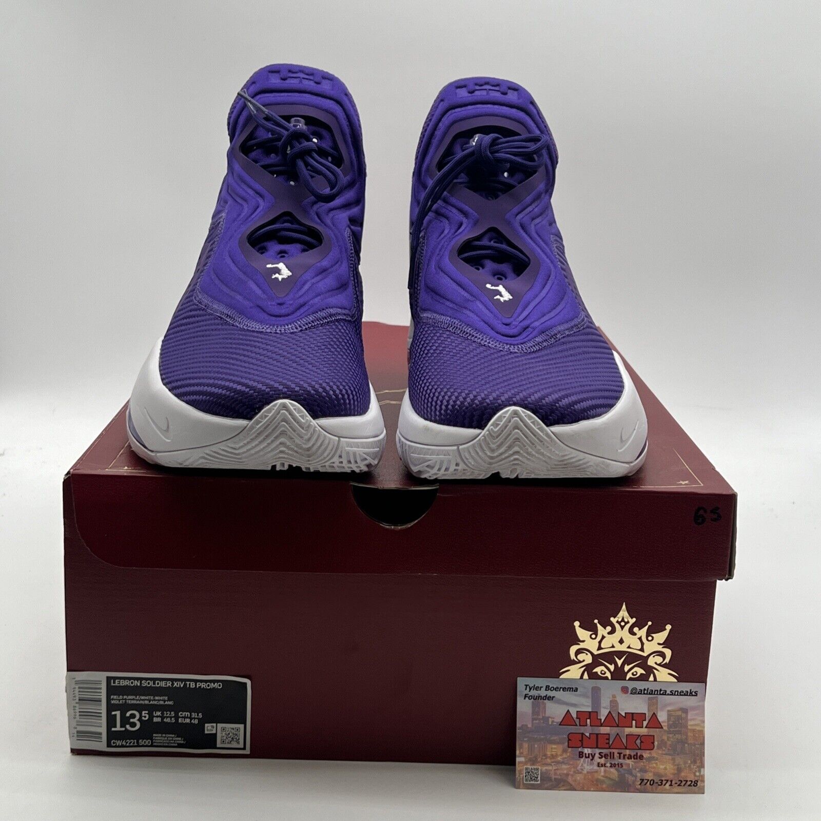 Nike Lebron Solider 14 TB XIV Basketball Shoes Promo Purple/White (CW4221-500)
