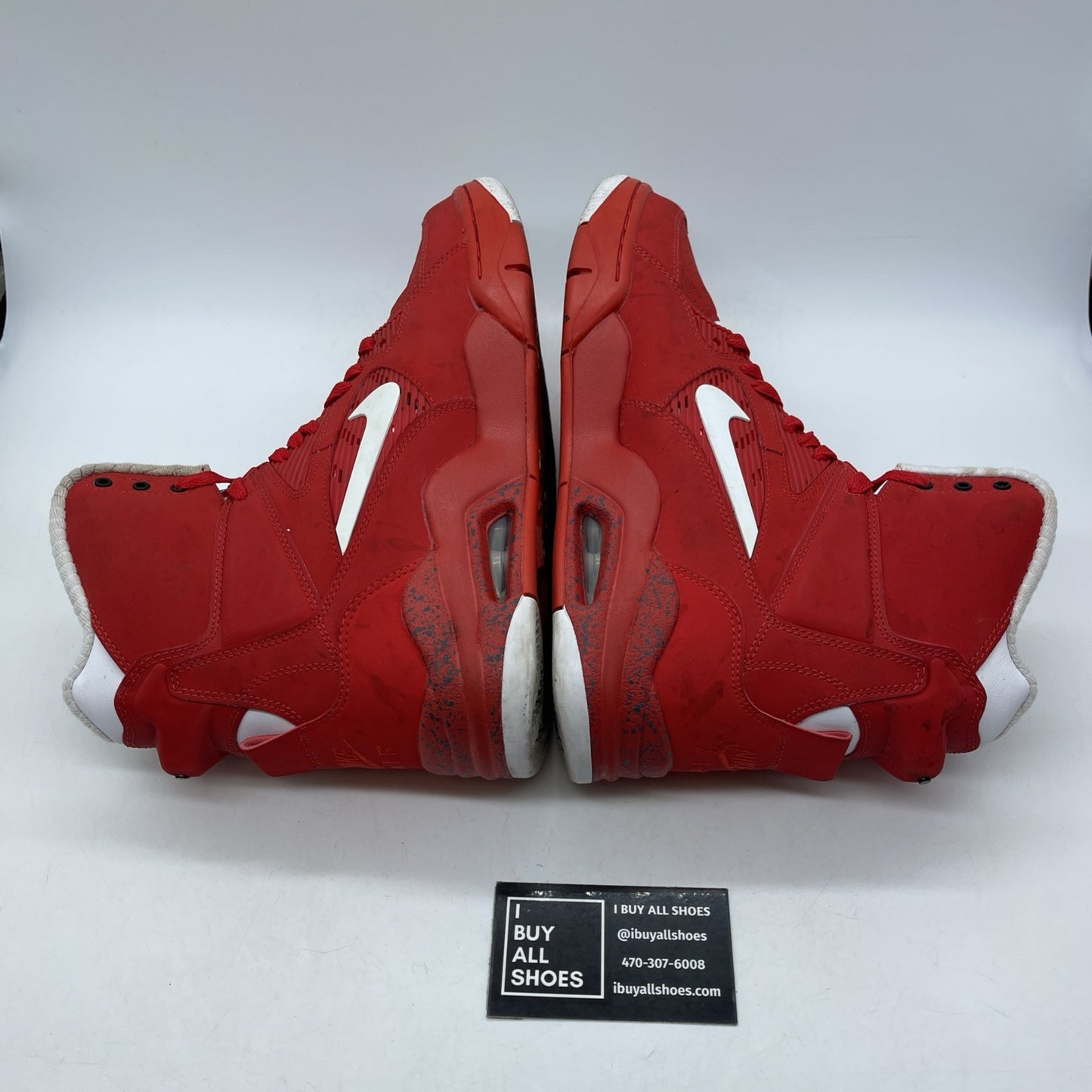 Size 9.5 - Nike Air Command Force University Red White Suede (684715-600)