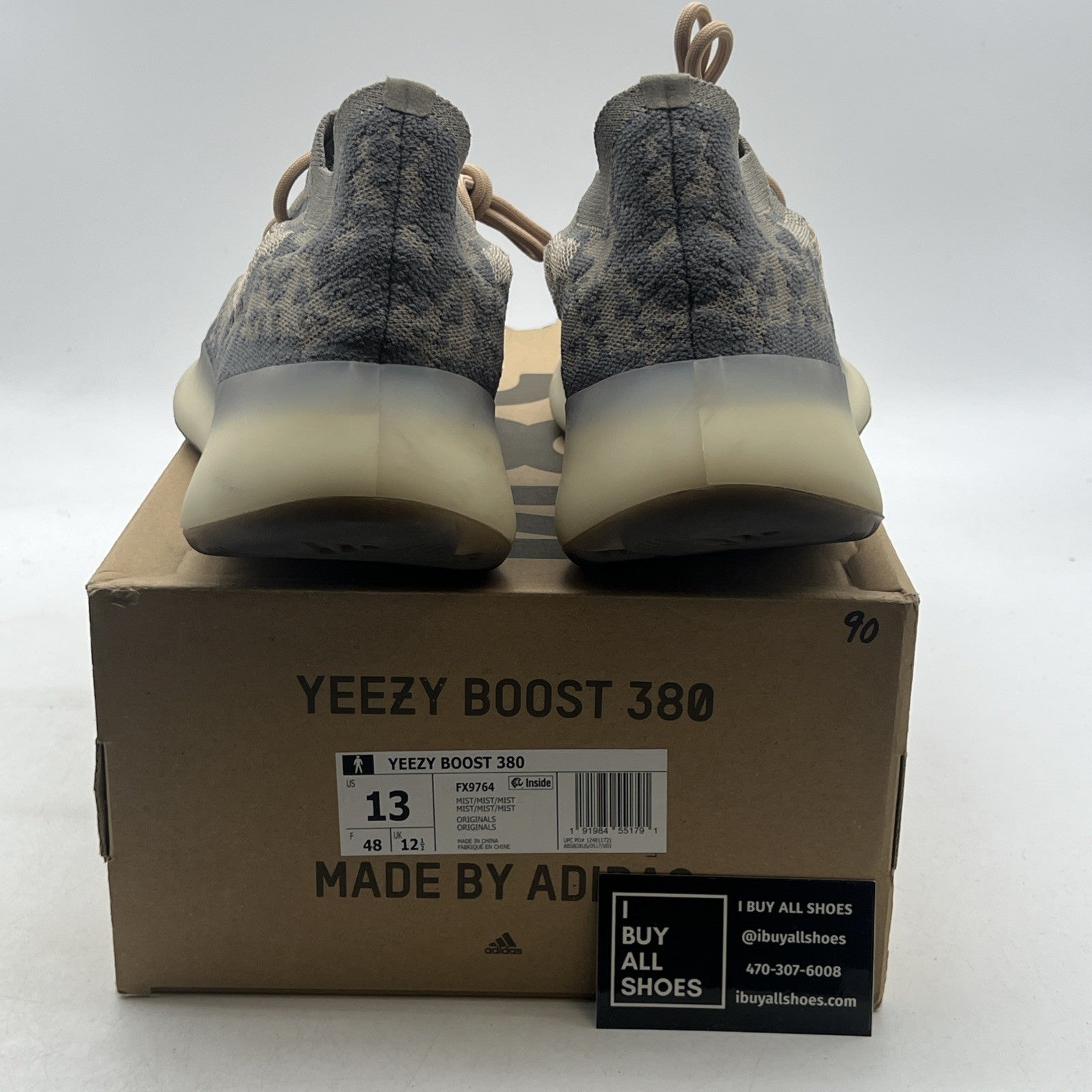 Size 13 - adidas Yeezy Boost 380 Mist Non-Reflective (FX9764)