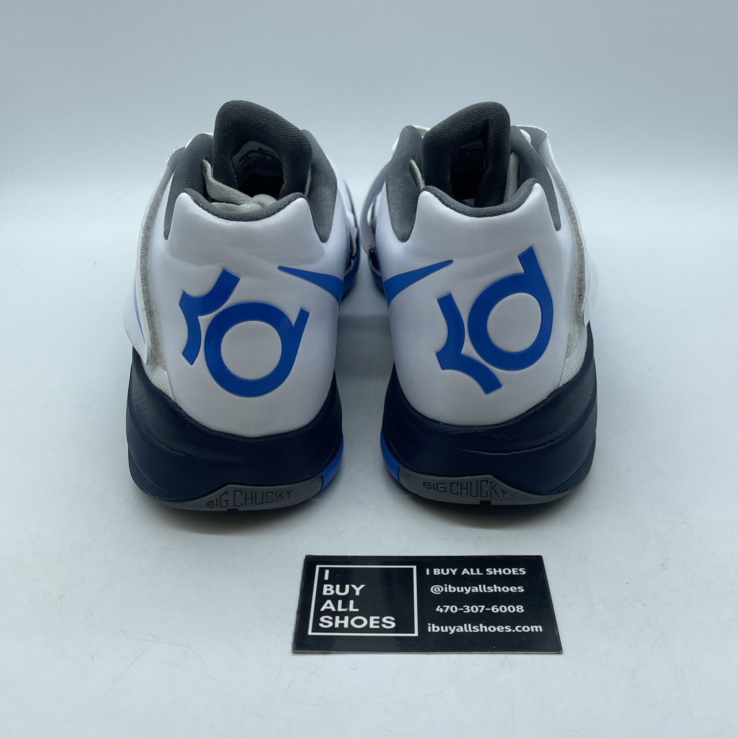 Size 13 - Nike Zoom KD 4 White Photo Blue Grey Leather (473679-100)