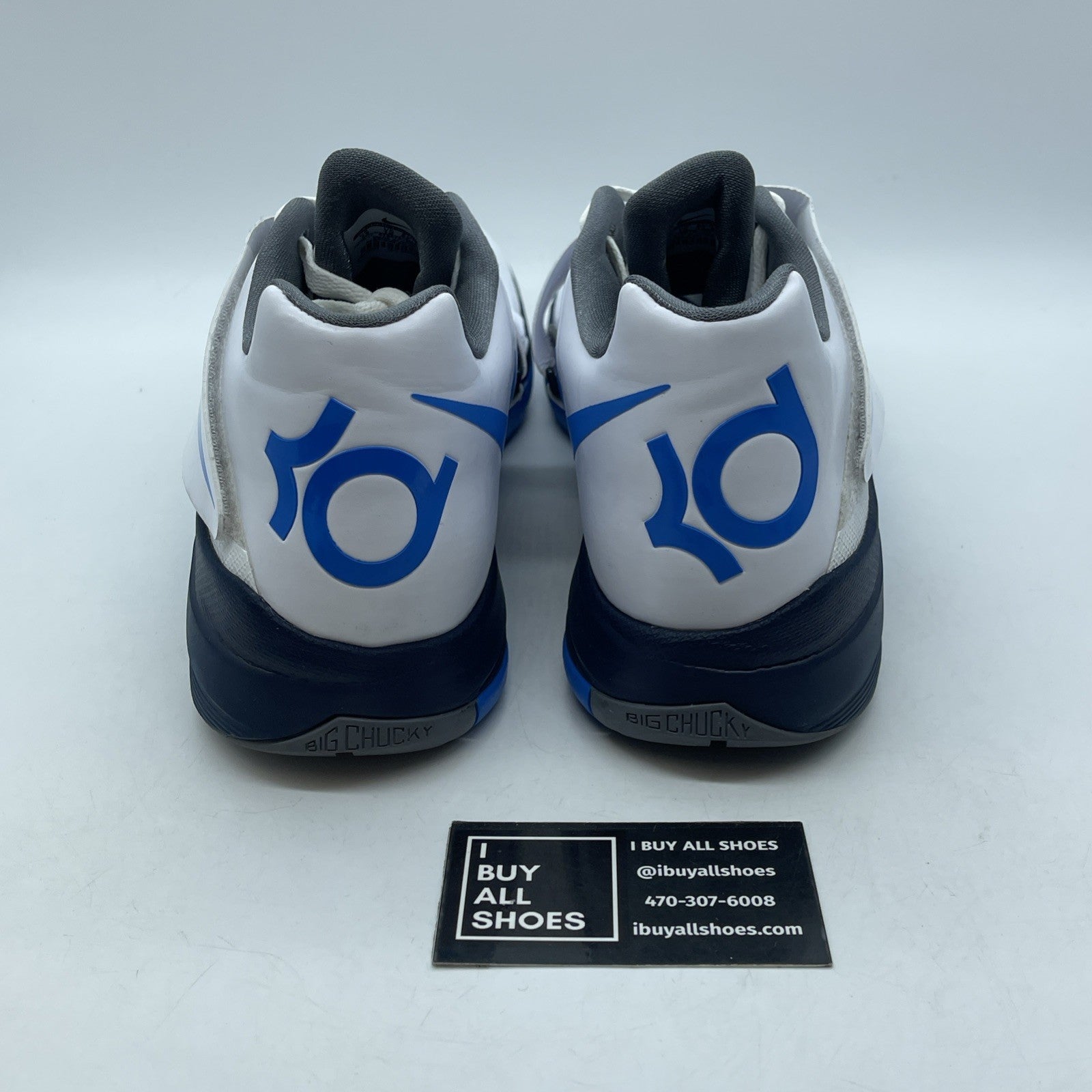 Size 13 - Nike Zoom KD 4 White Photo Blue Grey Leather (473679-100)