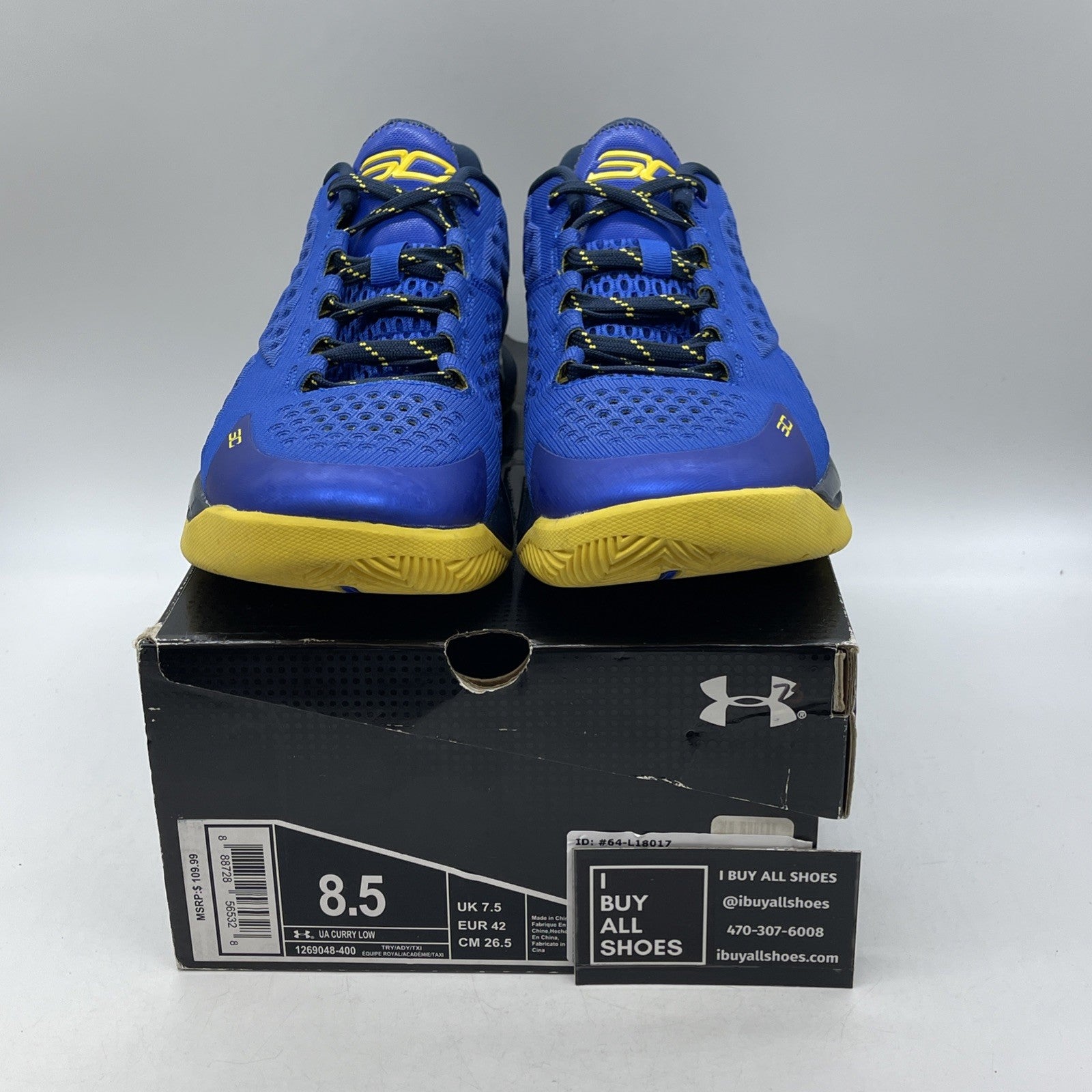 Size 8.5 - Under Armour Curry 1 Low Warriors (1269048-400)