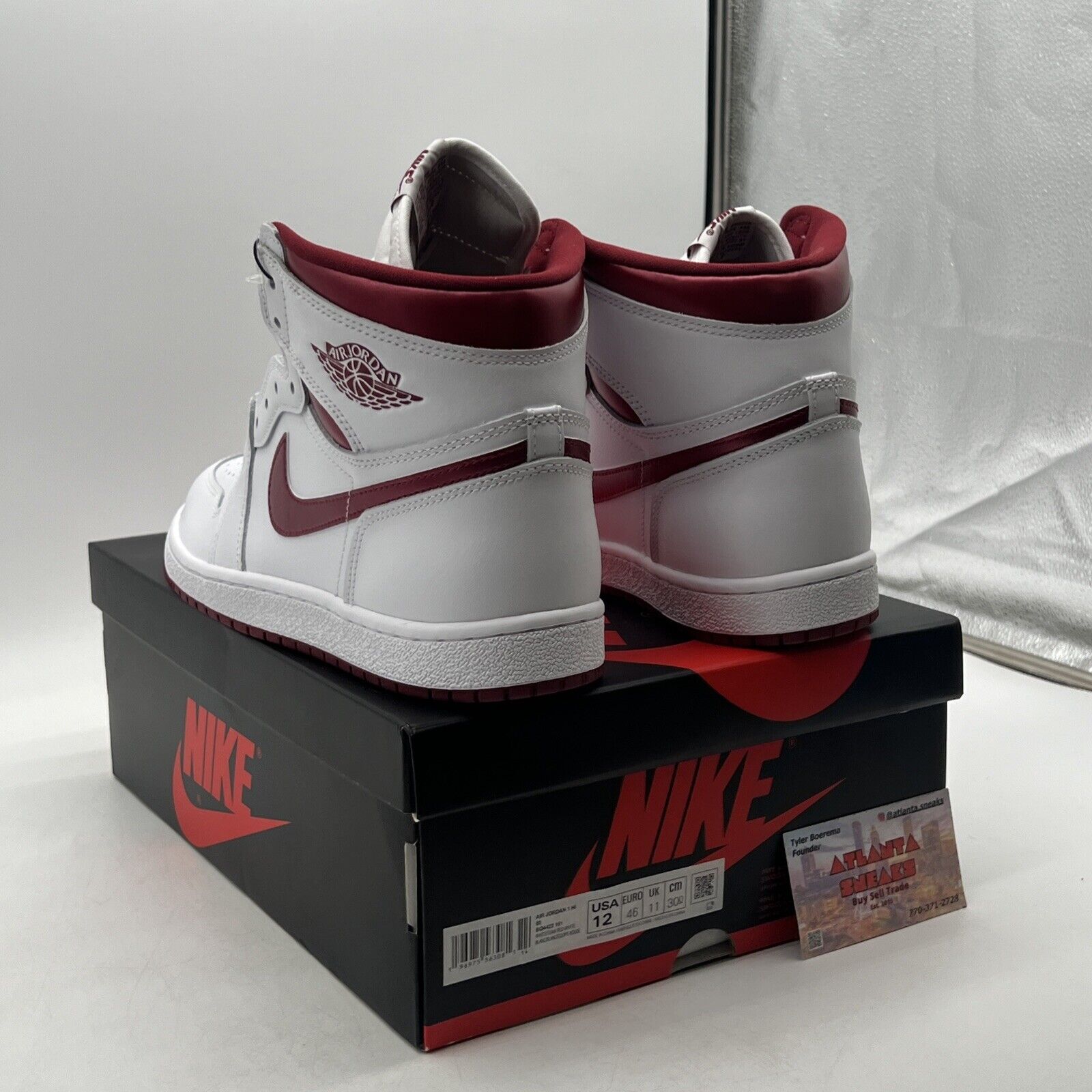 Size 12 - Air Jordan 1 Retro '85 OG High Metallic Burgundy (BQ4422-161)