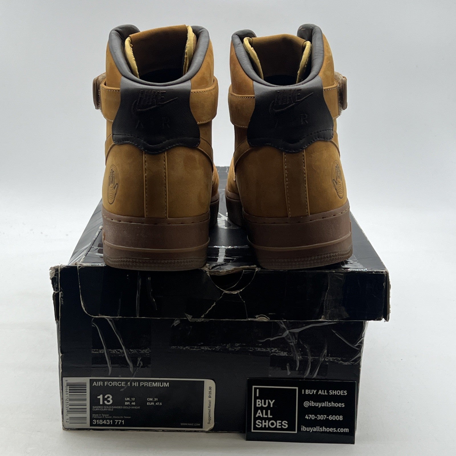 Size 13 - Nike Bobbito Garcia x Air Force 1 High Gold (318431-771)