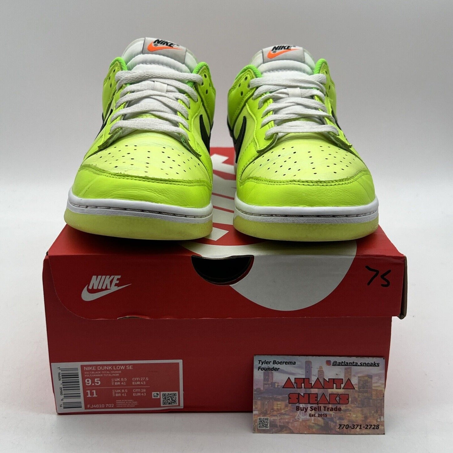 Size 9.5 - Nike Dunk SE Low Volt  (FJ4610-702) Black White