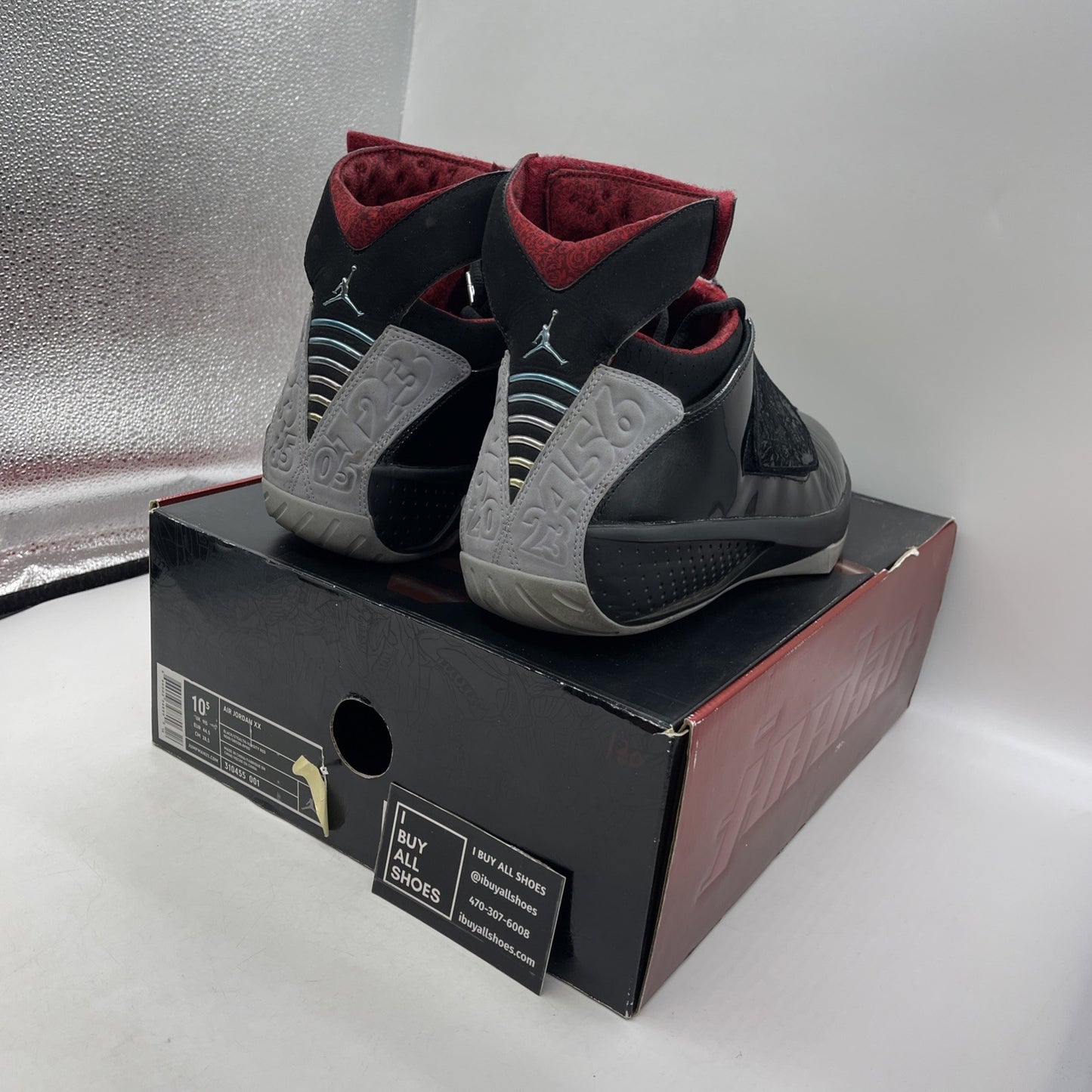 Size 10.5 - Air Jordan 20 OG 2005 Stealth (310455-001)
