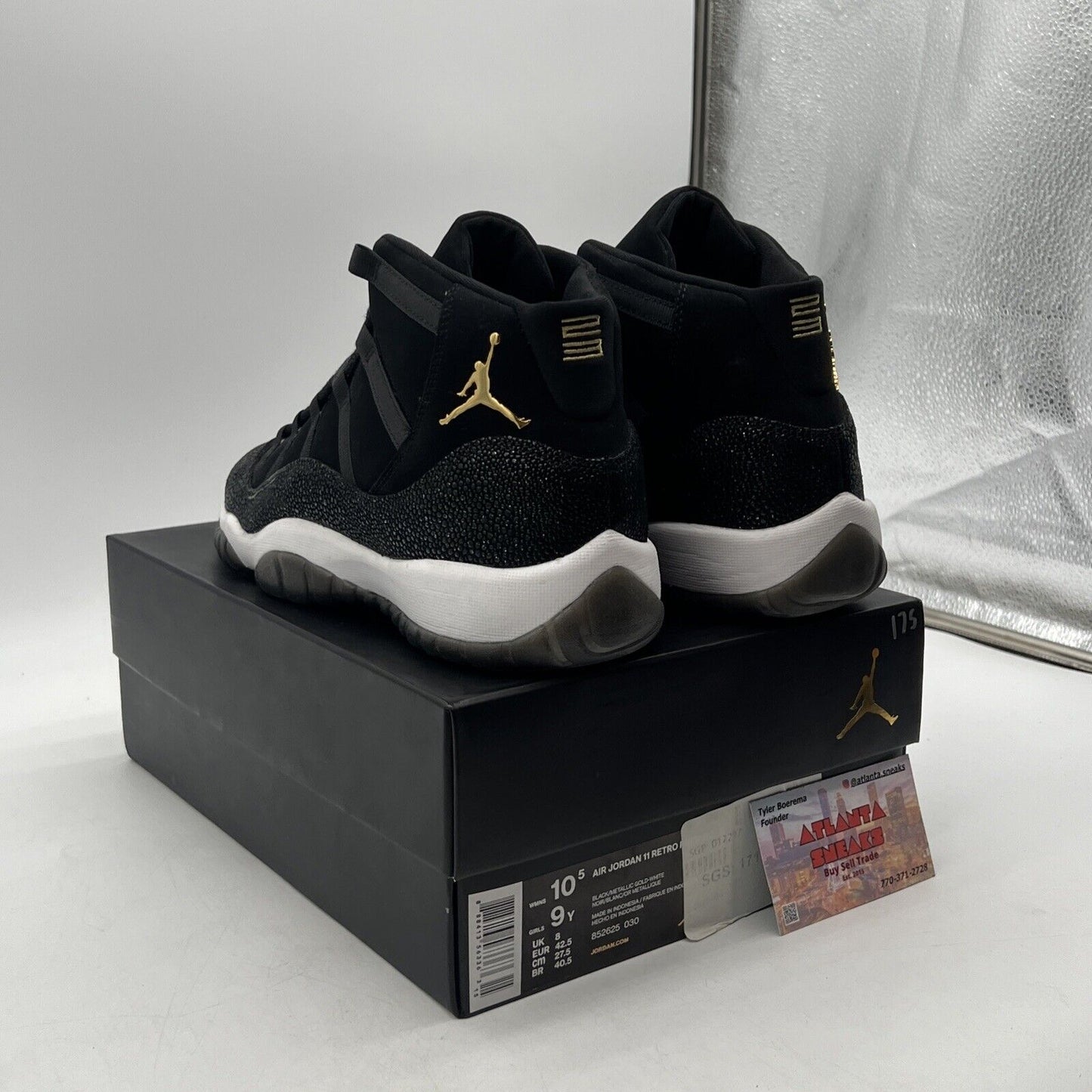 Size 10.5W - Air Jordan 11 Retro Premium GS heiress Suede White (852625-030)
