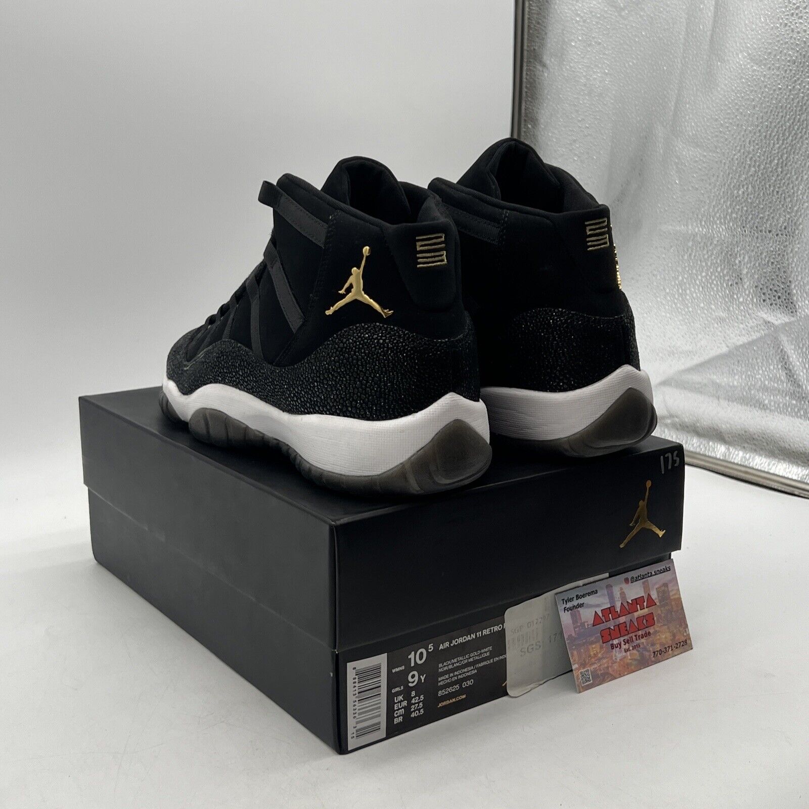 Size 10.5W - Air Jordan 11 Retro Premium GS heiress Suede White (852625-030)