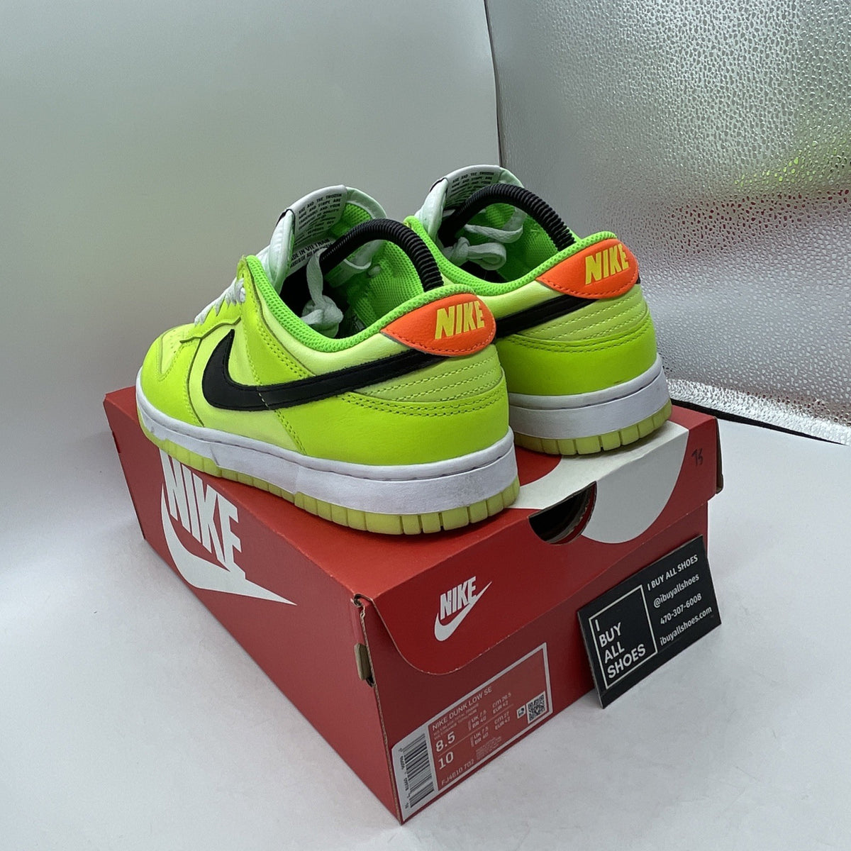 Size 8.5 - Dunk Low Volt Yellow Green White Orange Leather (FJ4610-702)