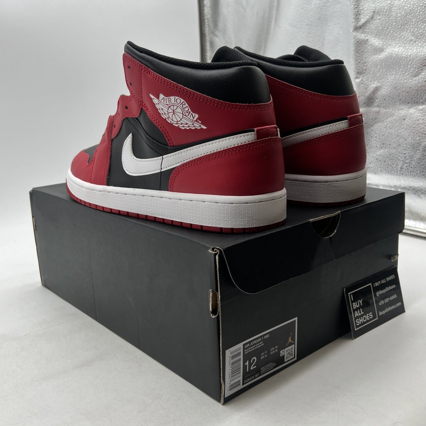 Size 12 - Air Jordan 1 Mid Gym Red Black White (DQ8426-061)