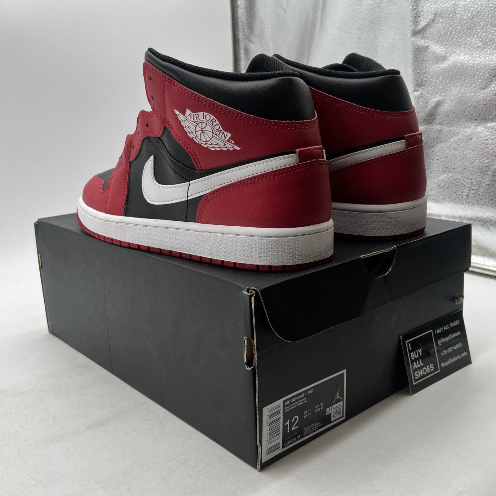Size 12 - Air Jordan 1 Mid Gym Red Black White (DQ8426-061)