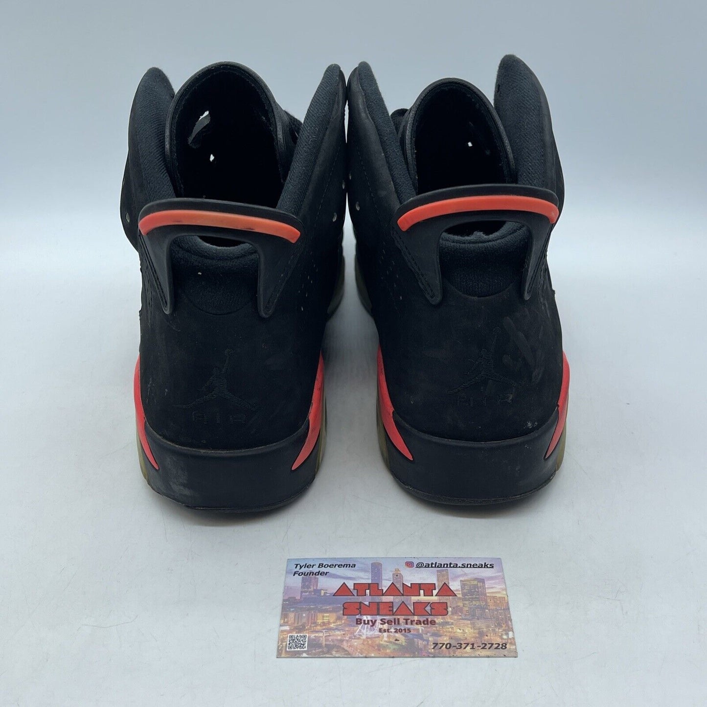 Size 10.5 - Jordan 6 Retro Infrared Black Pink  2014 Black Suede (384664-023)