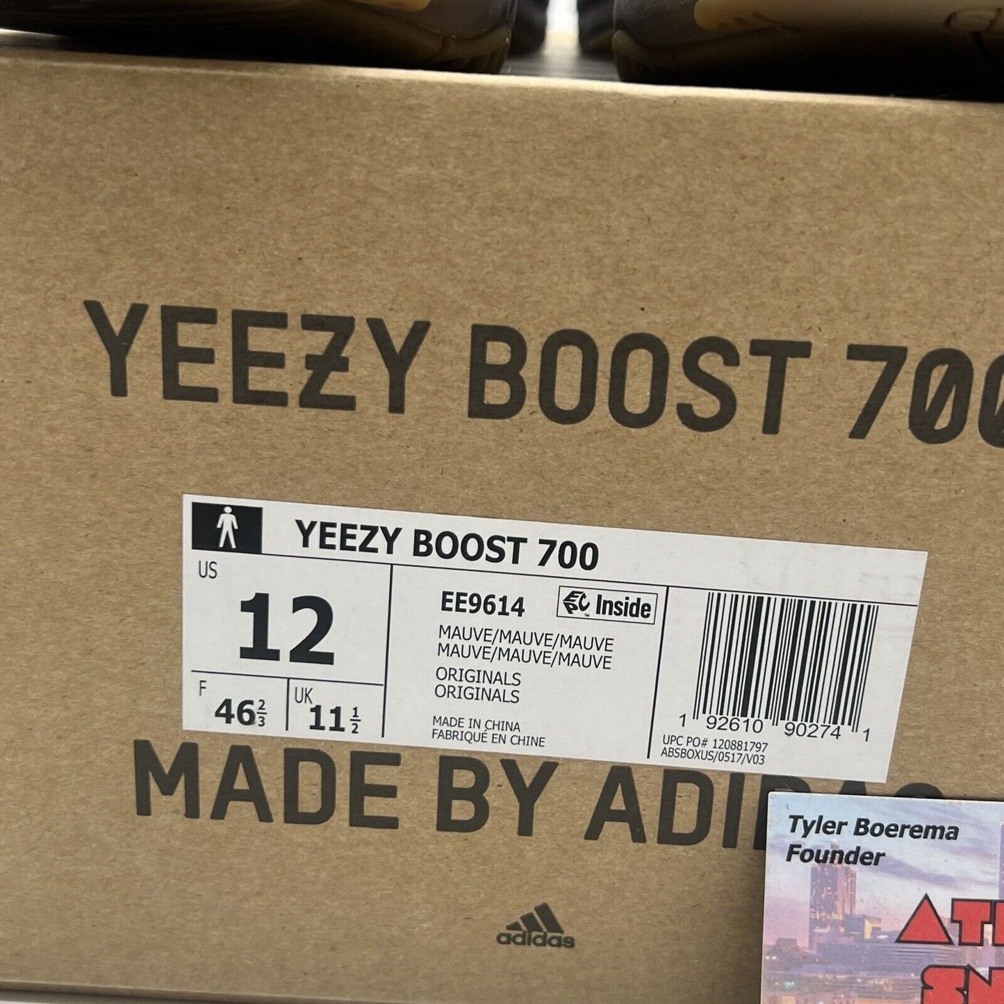 Size 12 - adidas Yeezy Boost 700 V1 Mauve Black Brown Suede (EE9614)