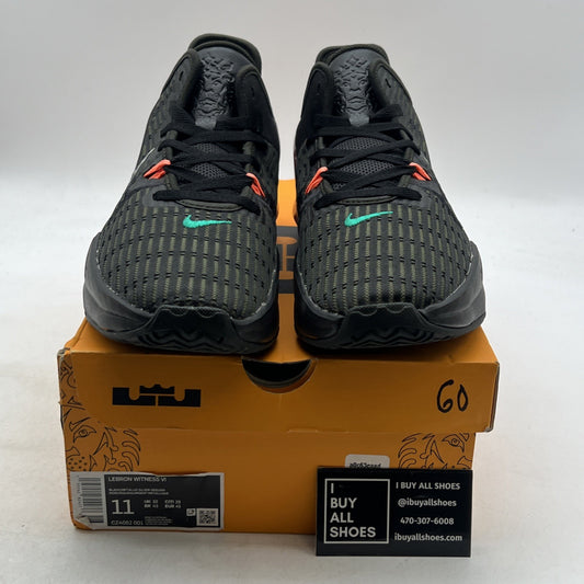 Size 11 - Nike LeBron Witness 6 Black Sequoia Crimson Pulse (CZ4052-001)