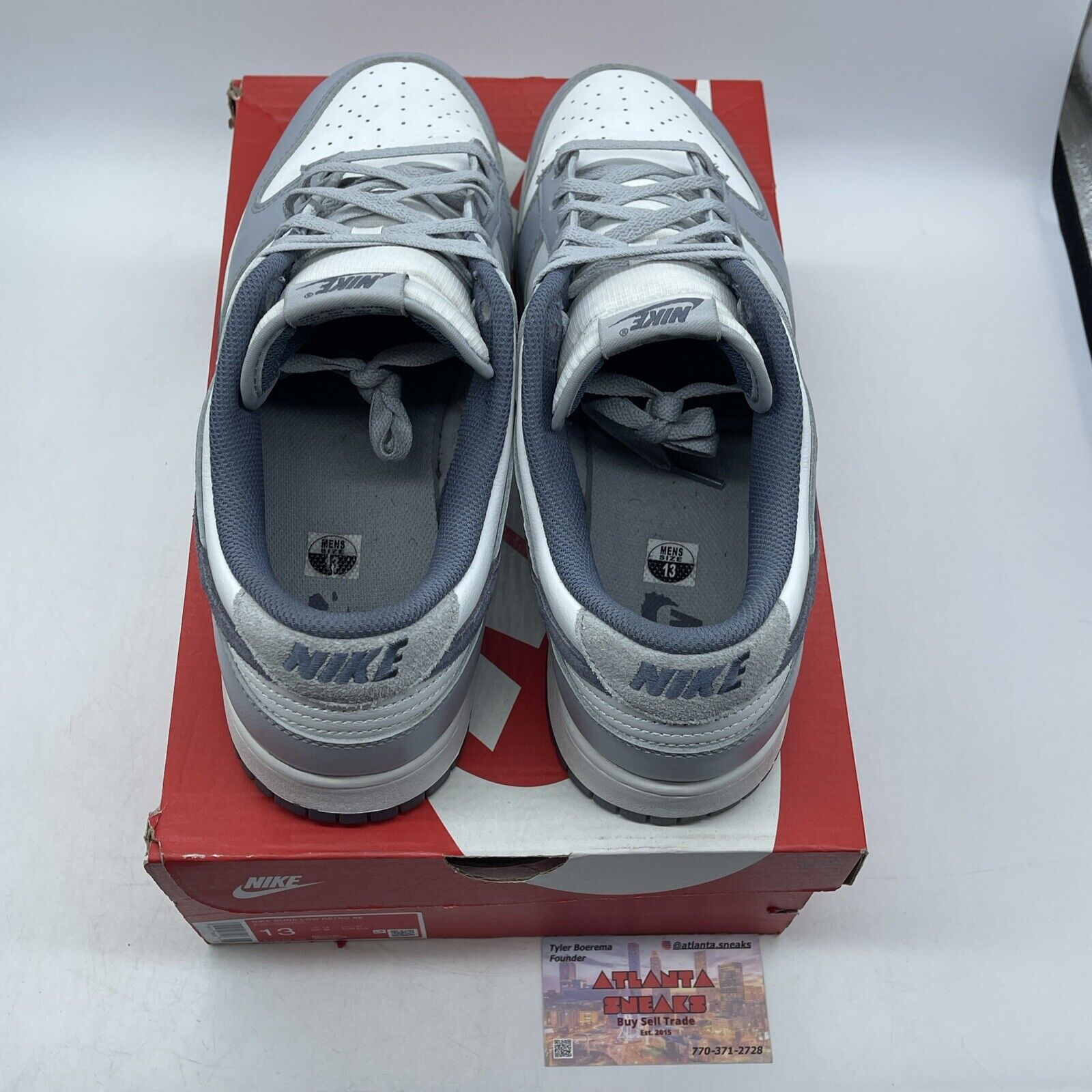 Size 13 - Dunk Low Light Carbon Grey White Leather (FJ4188-100)