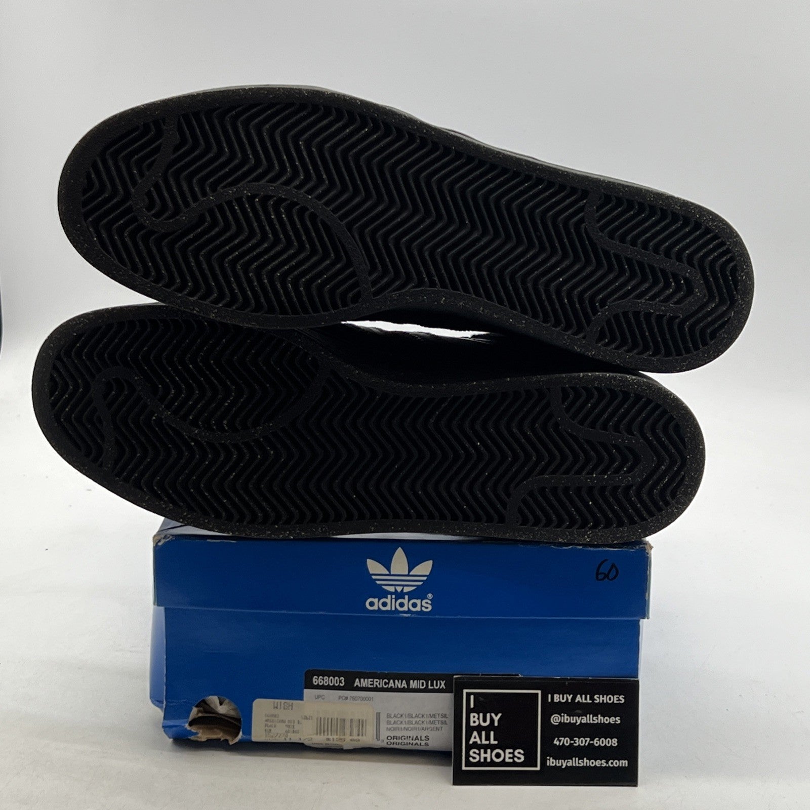 Size 11.5 - Adidas Sneakers Mens 2006 Americana Mid Lux Black Wolf (668003)