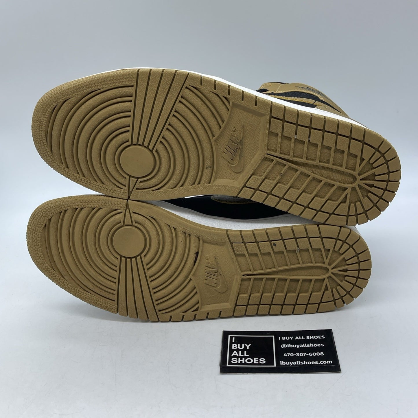 Size 9.5 - Air Jordan 1 Retro High Melo Gold Black Suede Leather (332550-026)