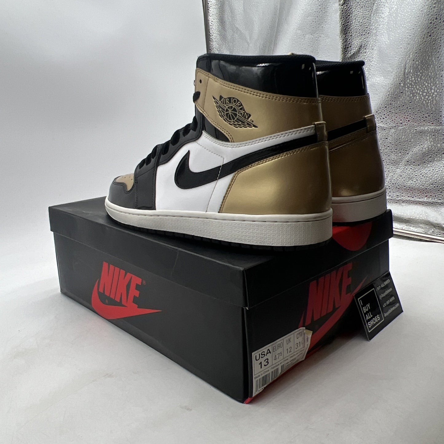Size 13 - Air Jordan 1 Retro OG NRG High Gold Toe (861428-007)