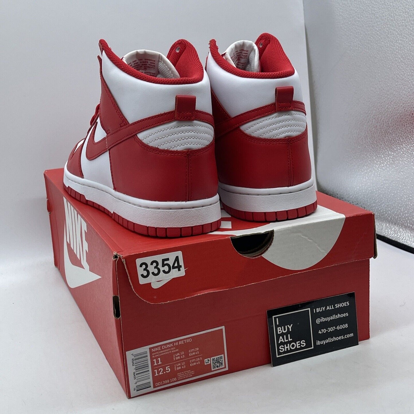 Size 11 - Nike Dunk High Championship Red White Leather (DD1399-106)